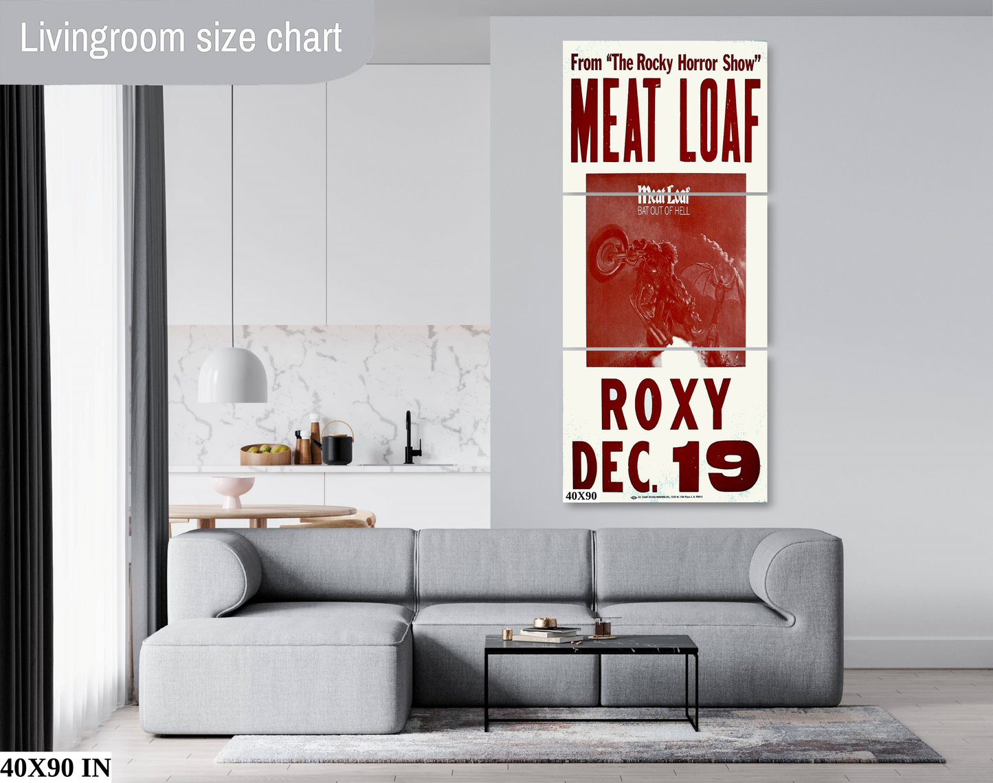 Meat Loaf at the Roxy Concert poster