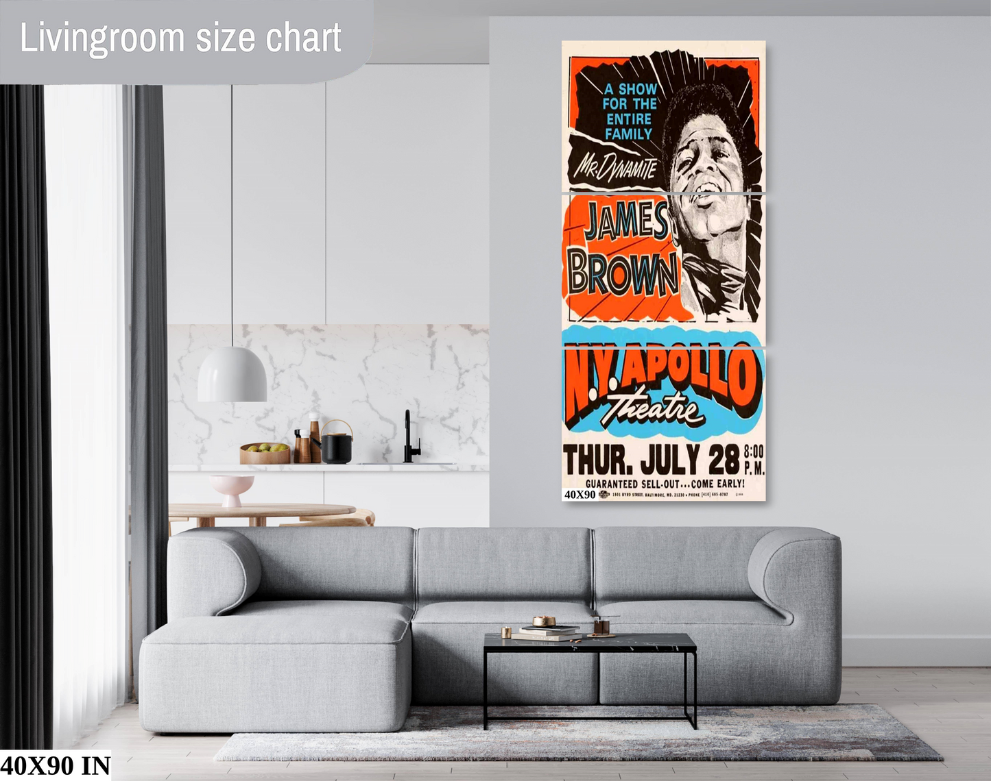 James Brown at the Apollo Theater concert poster