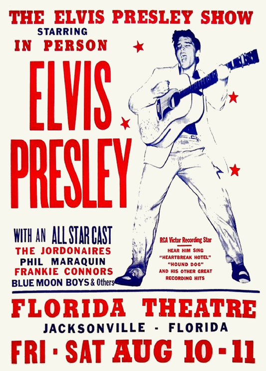 Elvis at the Florida Theatre concert poster