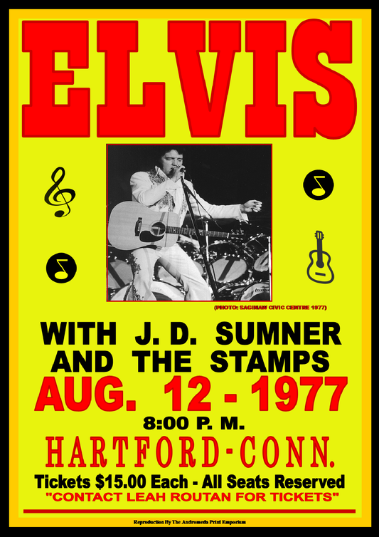 Elvis 1977 concert poster