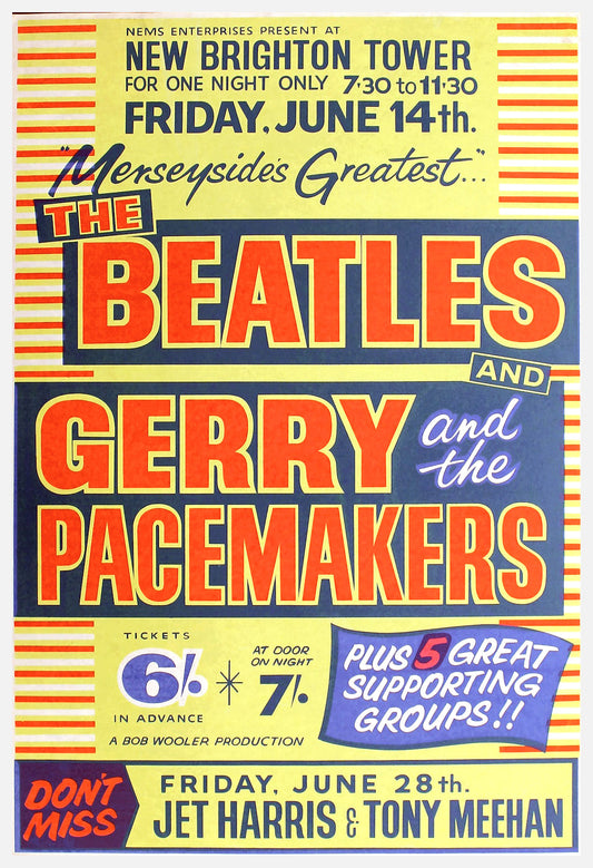 The Beatles Gerry And The Pacemakers concert poster