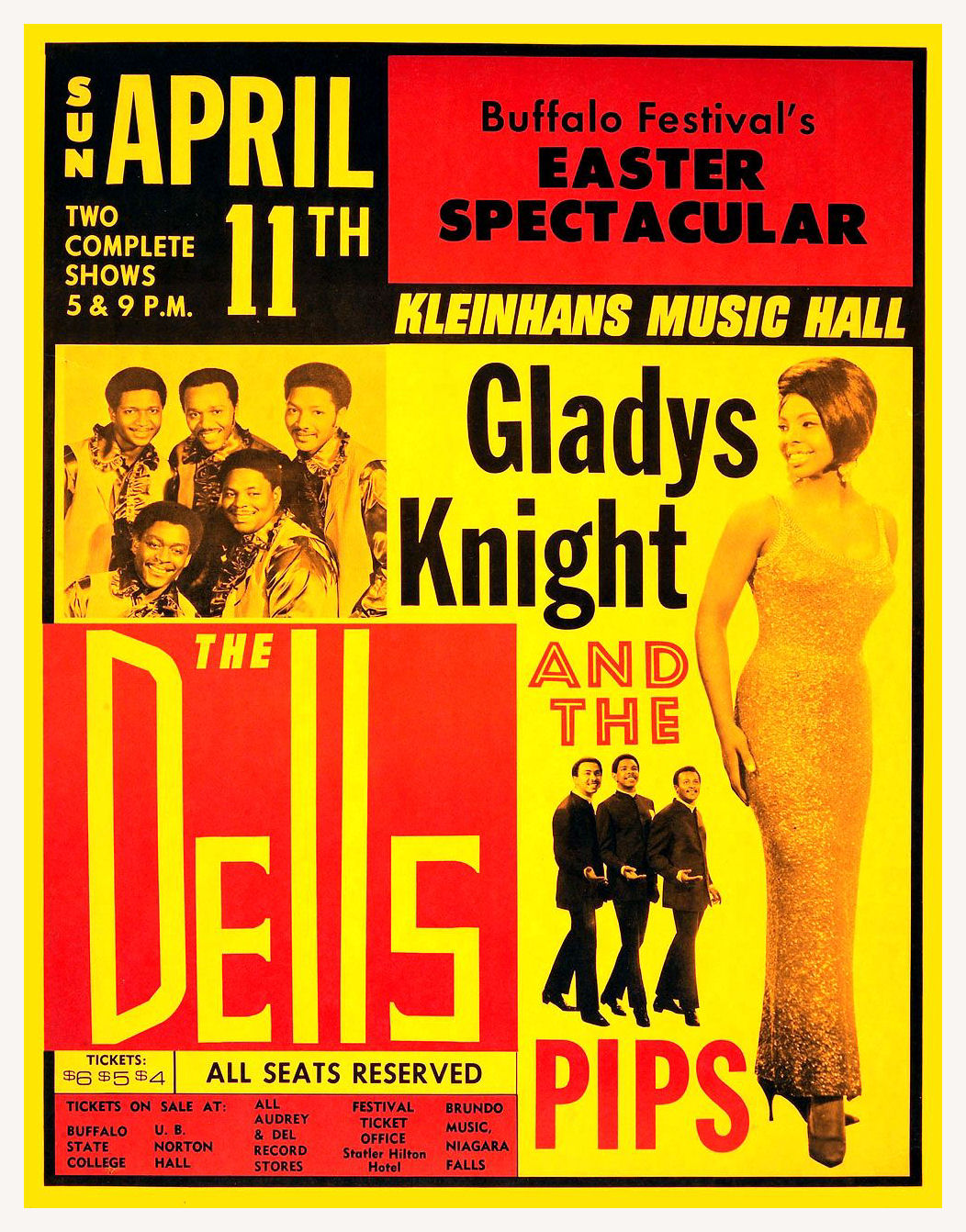 Gladys Knight and The Dells concert poster