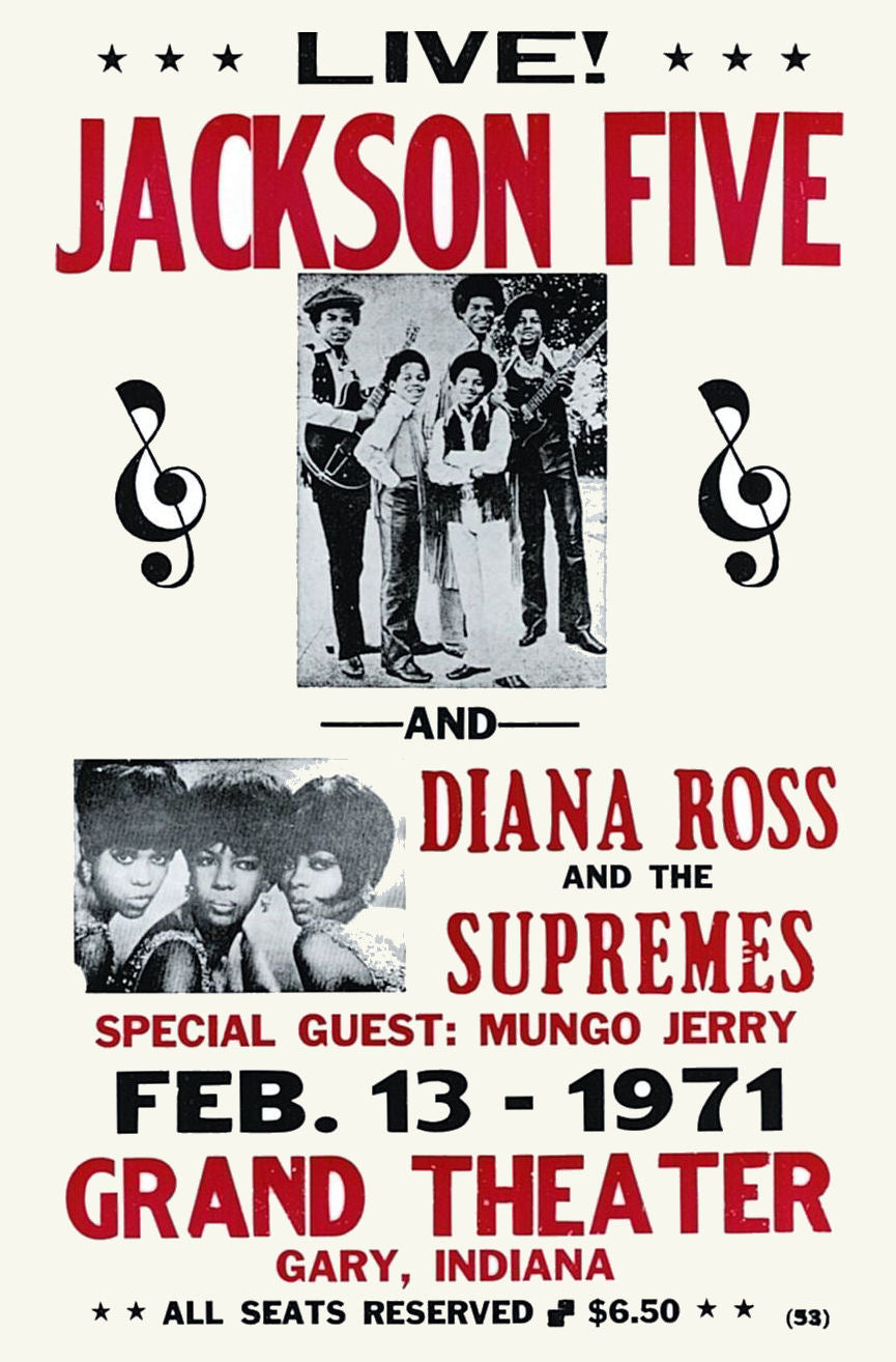 The Jackson Five and Diana Ross and the Supremes concert poster