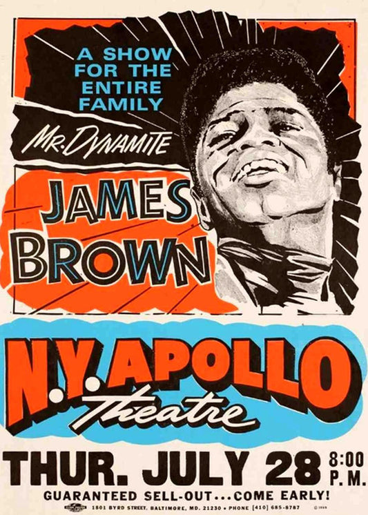 James Brown at the Apollo Theater concert poster