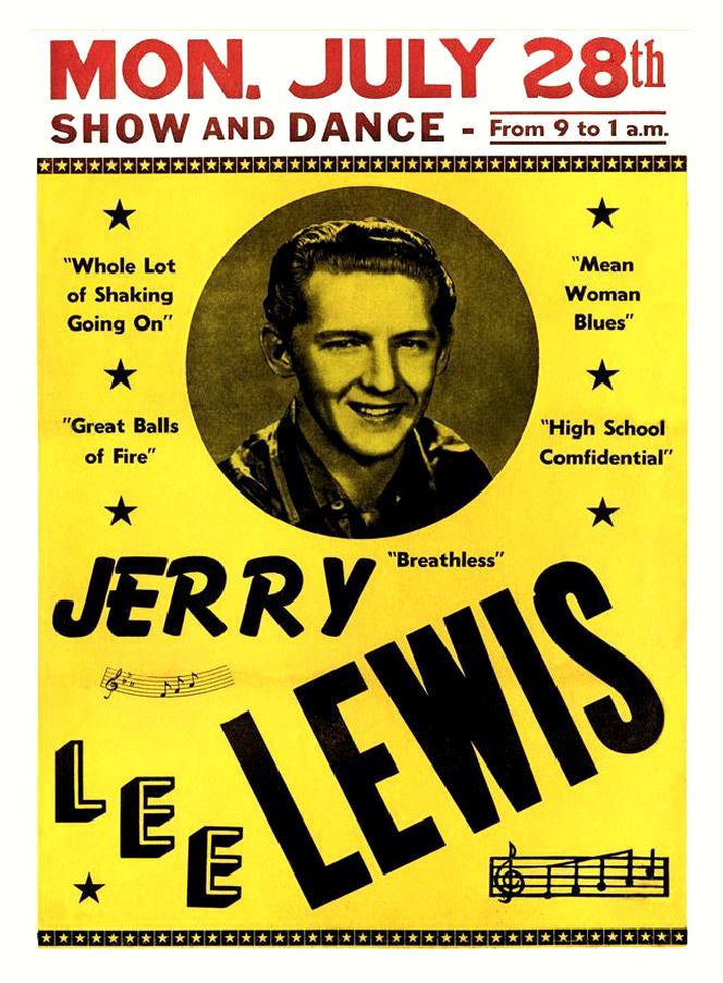 Jerry Lee Lewis concert poster