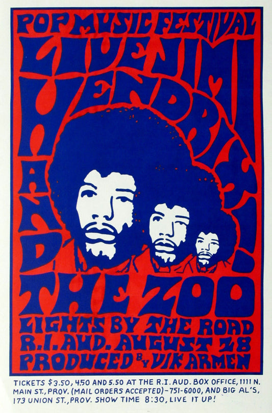 Jimi Hendrix and The Zoo Concert poster