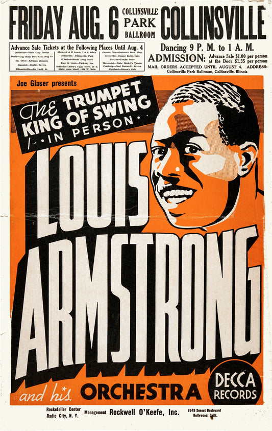 Louis Armstrong Trumpet King of Swing Concert poster