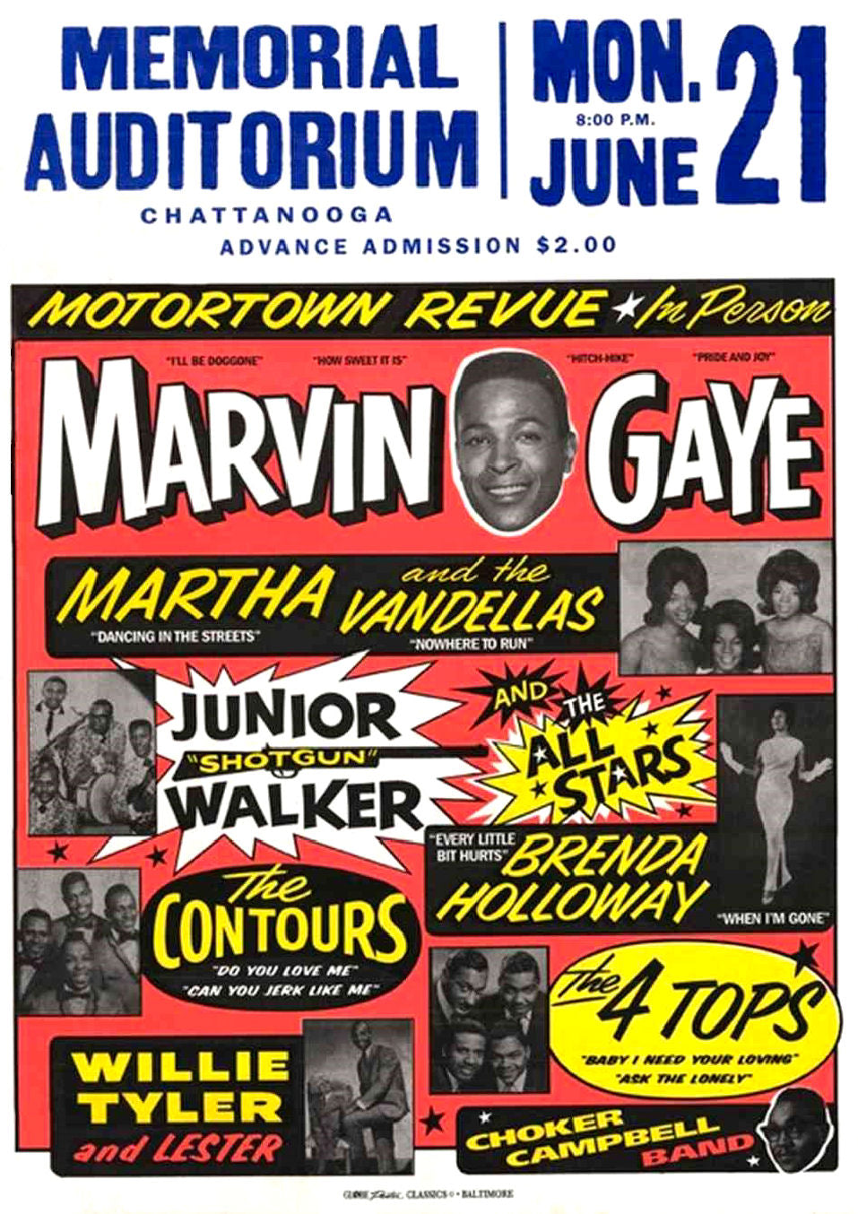 Marvin Gaye at Memorial Auditorium Concert poster