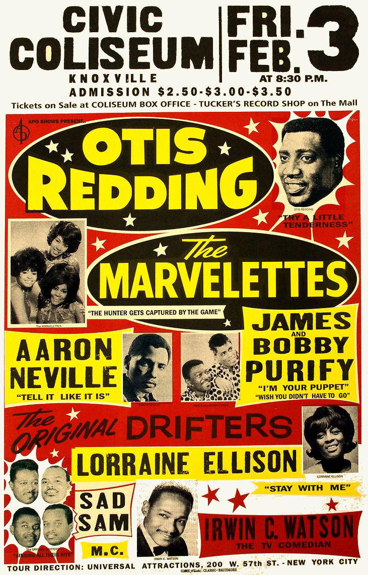 Otis Redding at the Civic Coliseum Concert poster