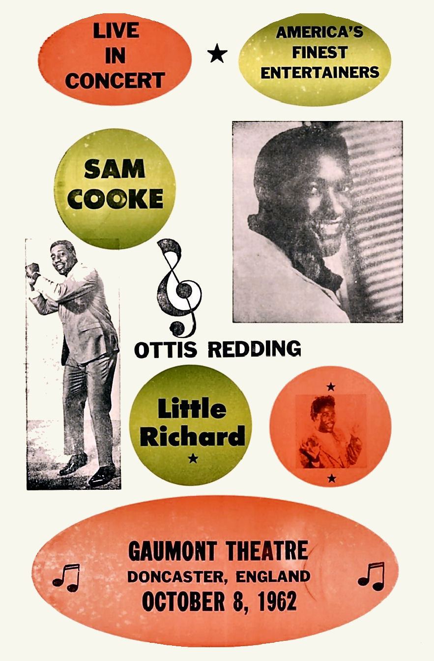 Otis Redding, Sam Cooke, Little Richard concert poster