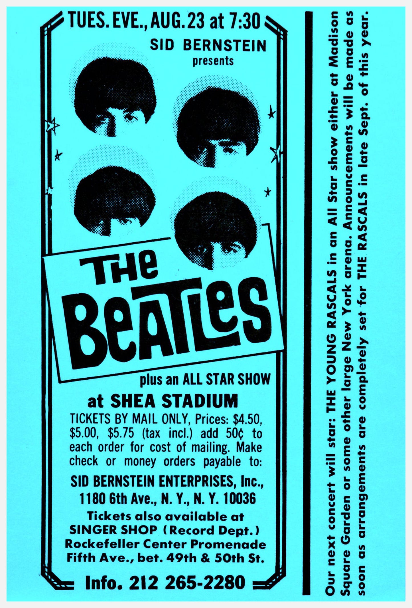 The Beatles at Shea Stadium 4 concert poster