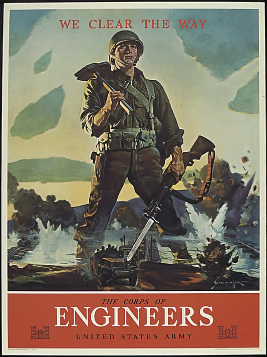 The Corps pf Engineers Second World War Poster