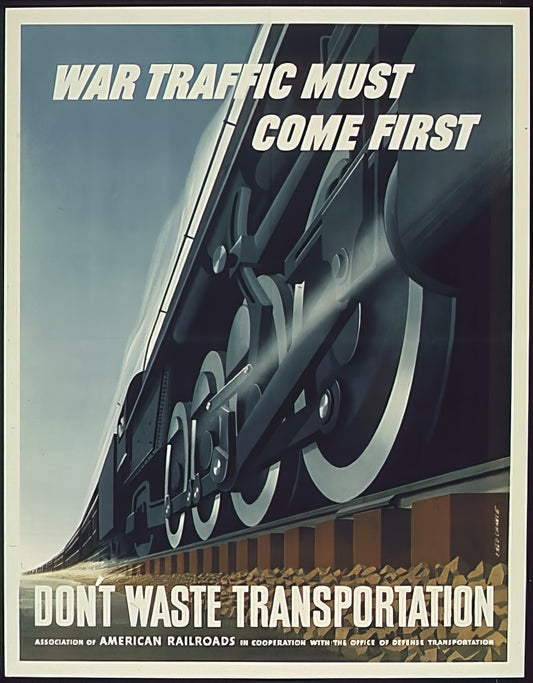 War traffic must come first Second World War Poster