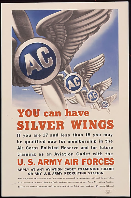 You can have silver wings Second World War Poster