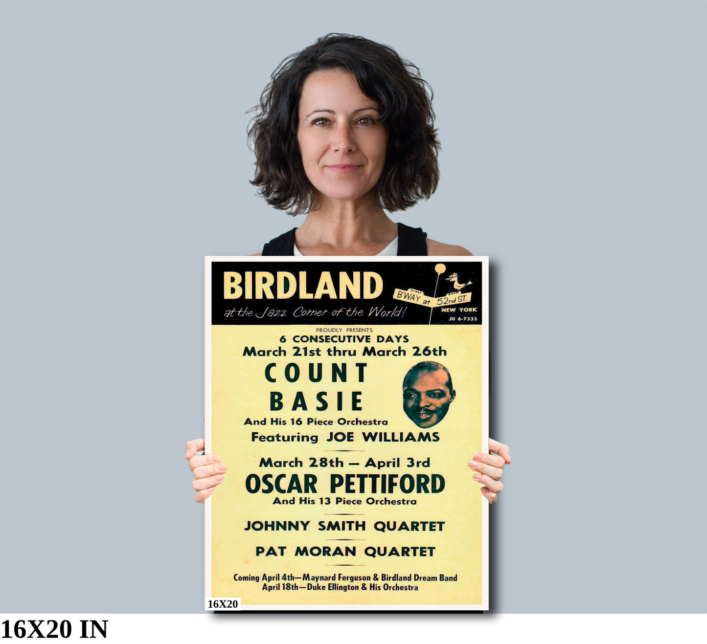 Count Basie at Birdland concert poster