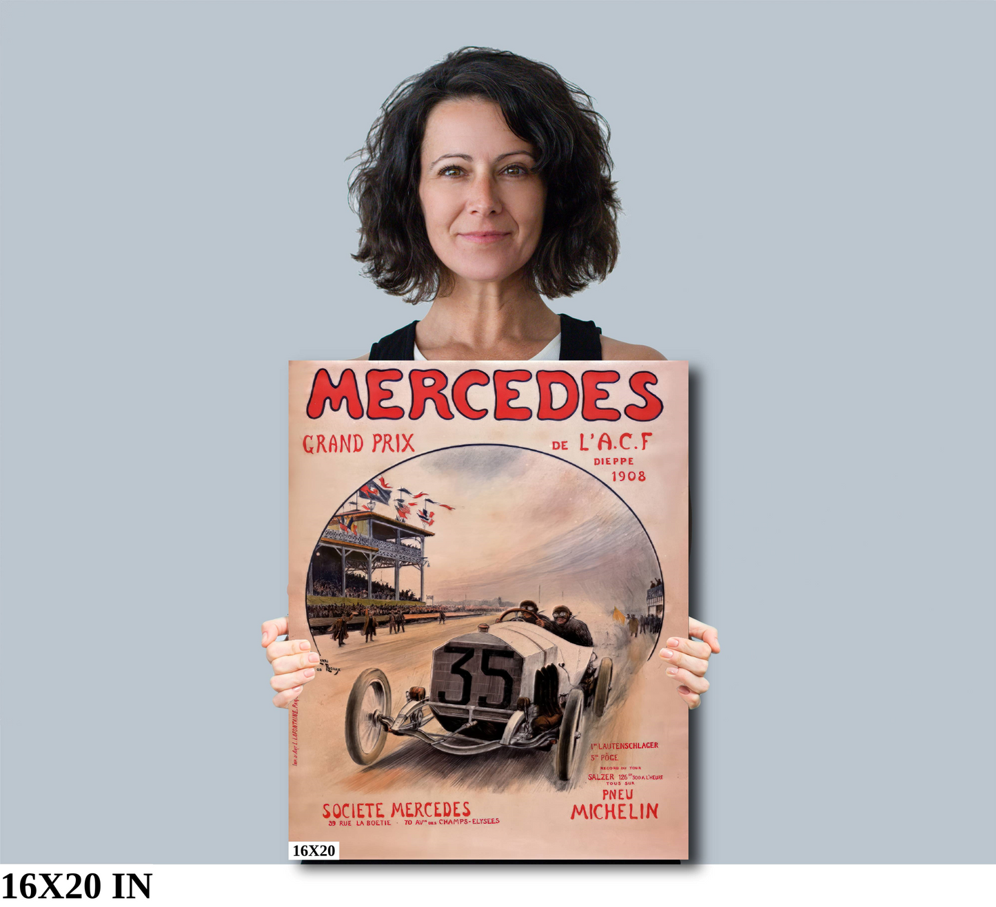 Mercedes Grand Prix Poster 1908