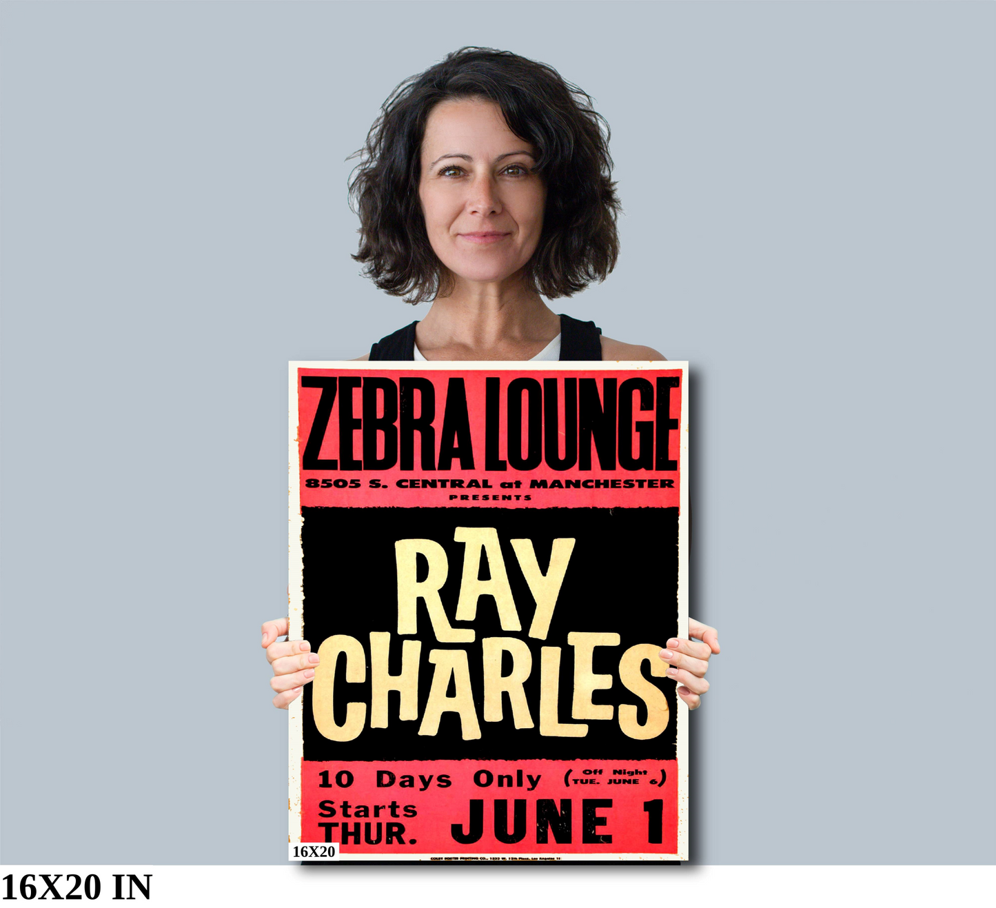 Ray Charles at the Zebra Lounge concert poster