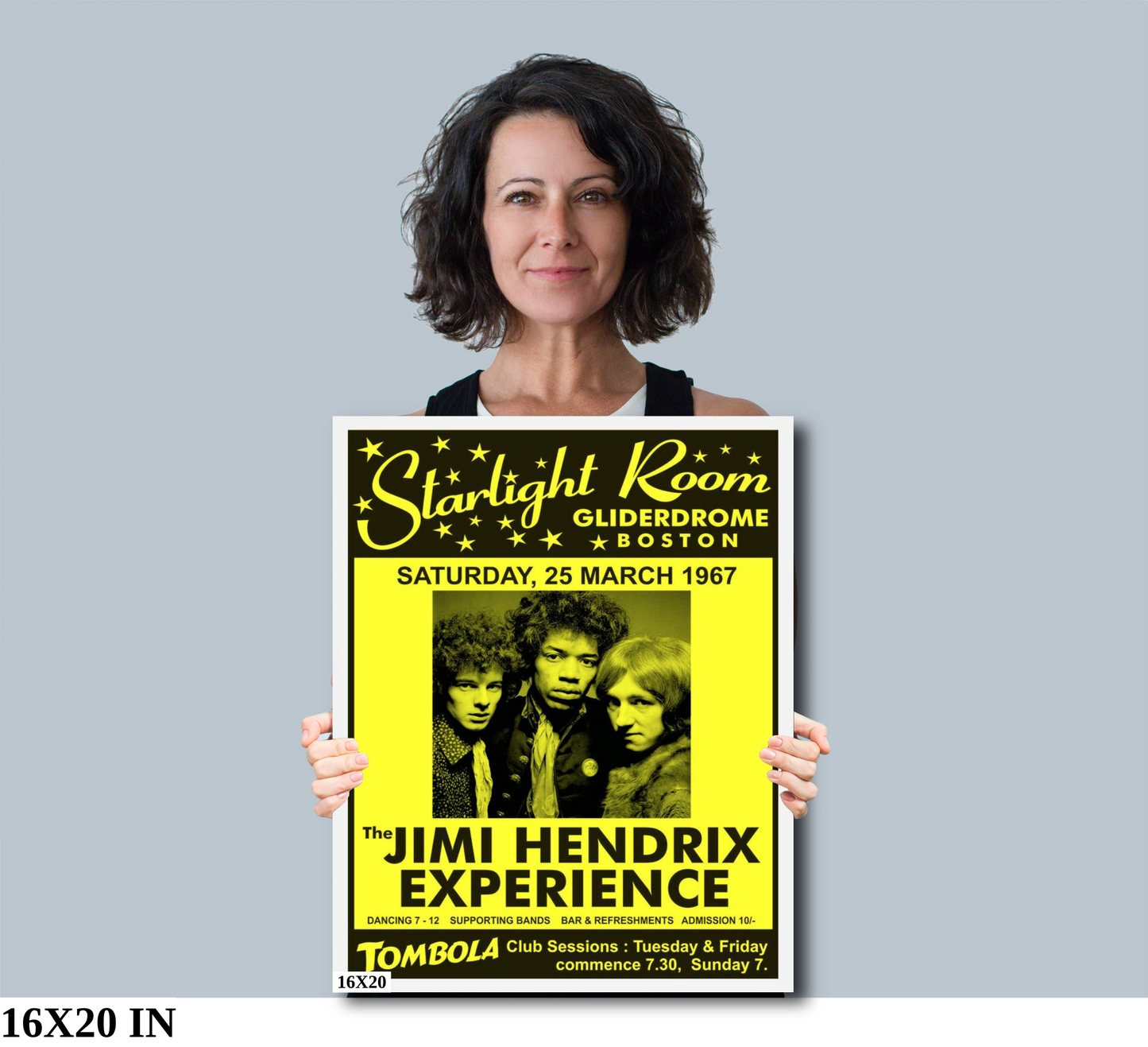 Jimi Hendrix at the Gliderdrome concert poster