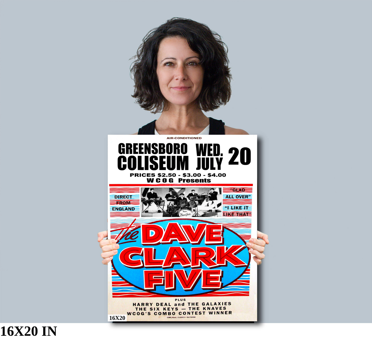 The Dave Clark Five at the Greensboro Coliseum concert poster