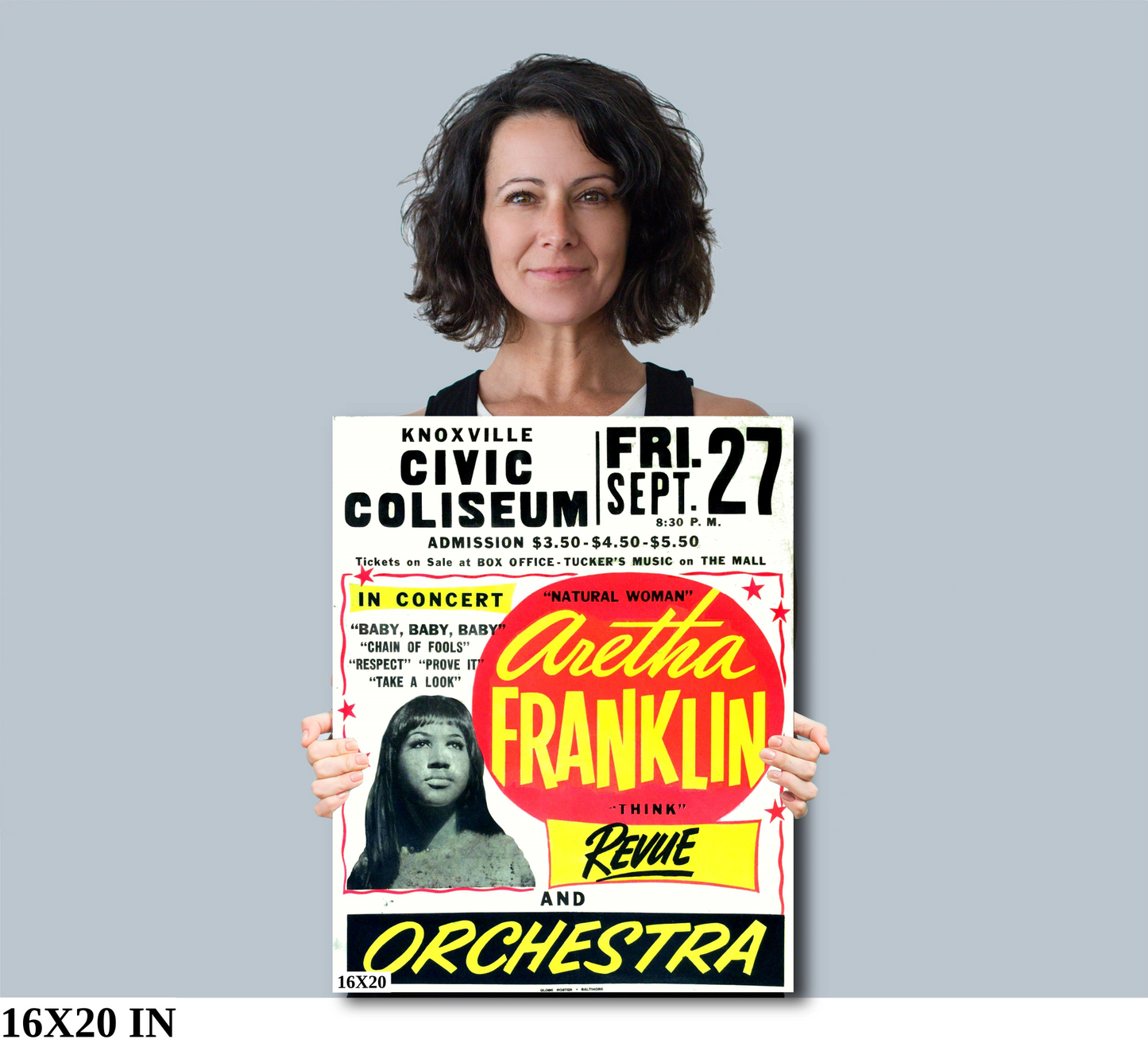 Aretha Franklin concert poster